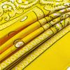 kakatrend bandana yellow paisley 100% cotton adult bandana handkerchief cotton bandana unisex durag large 55cm x 55cm