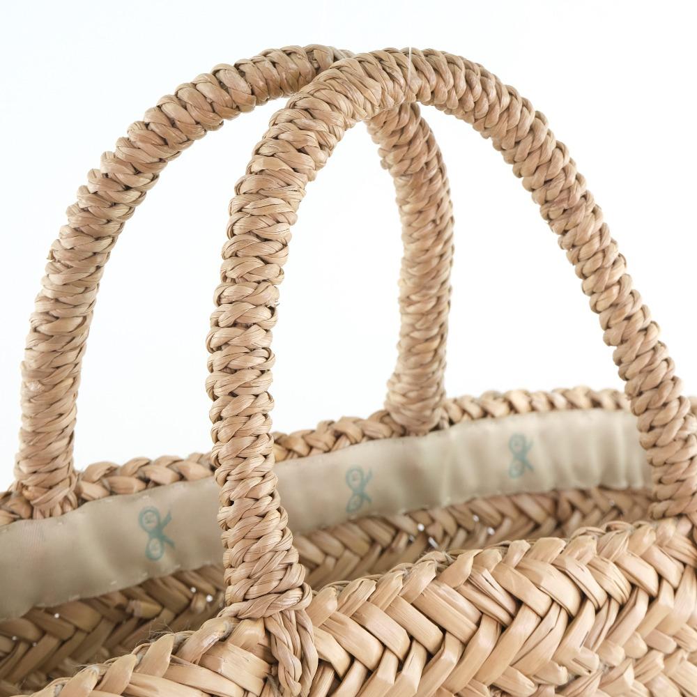 Anya Hindmarch Basket Bag Handbag Beige Raffia Women Used