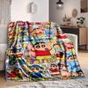 1PC Crayon Shin Chan Blanket Lightweight Flannel Throw Blanket for Sofa, Bed, Travel, Camping, Livingroom, Office, Couch