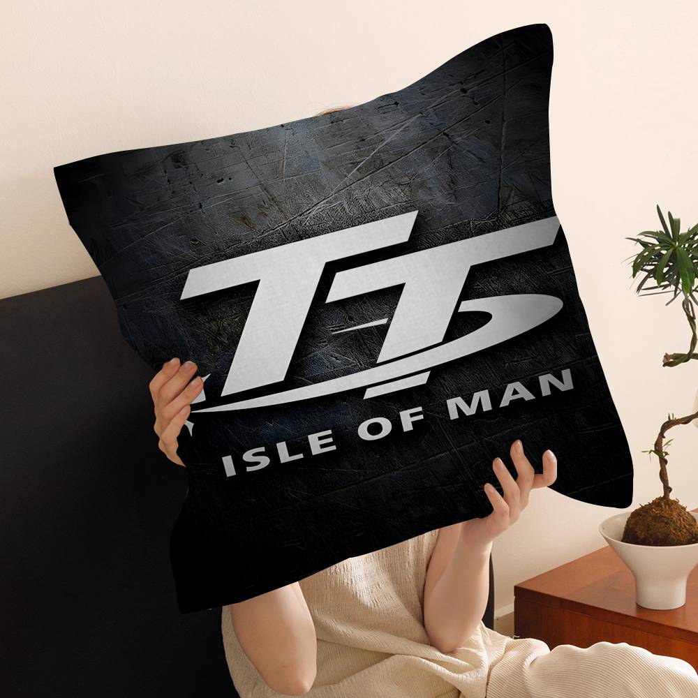 Motorcycle I-Isle Of Man TT Personalized Pillow Cover Kids Bedroom Wild Party Decor Pillowcase kid Birthday shower Gift