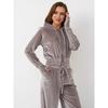 Women Casual Solid Color Zip Up Hooded Sweatshirt Wide Leg Pants Two Piece Set