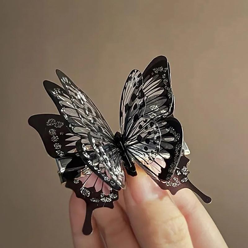 

Маленькая черная бабочка зажим для волос женский для девочек винтажный элегантный зажим для волос заколка ободки модные корейские аксессуары для волос чёрный