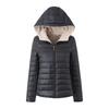 Wind New Casual Women's Coat Cotton-padded Women's Short Velvet Loose Hooded Cotton Jacket