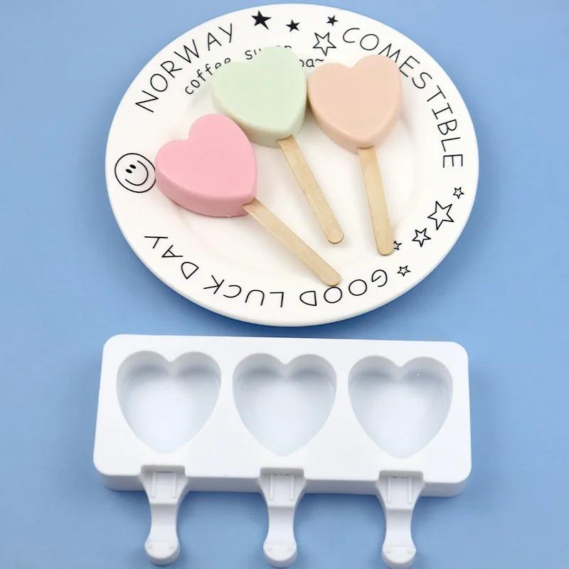 Love Claw Ice Cream Mould Food Grade Silicone Heart-Shaped DIY Chocolate Baking Pudding Mold Kitchen Accessories Ice Cream Mold