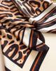 Luxury Leopard Print Shawl Square Scarf for Women Soft Satin Fashion Wraps Neckerchief Female Hair Bands Ribbon Headband Bandana