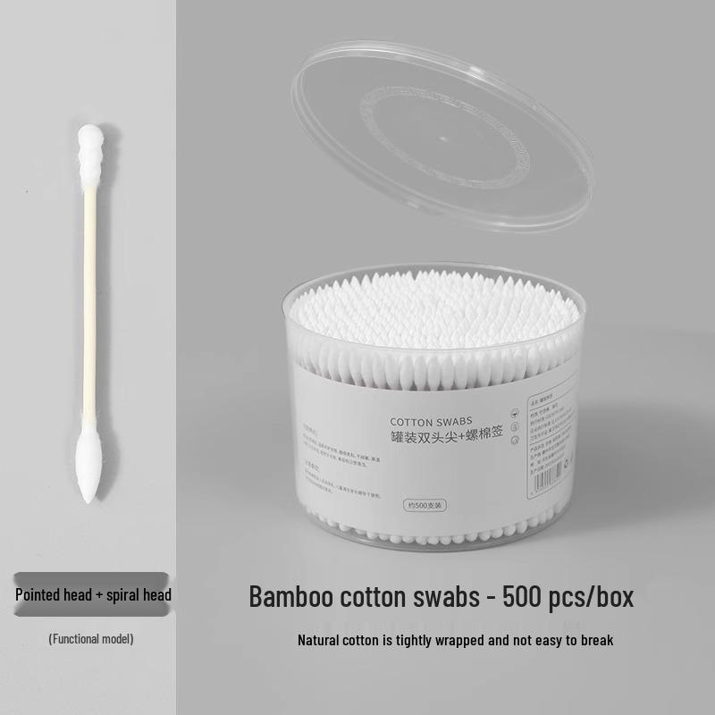 Double-Headed Cotton Swabs: Hygienic Ear Cleaners with Fine Pointed Tips for Makeup, Disposable, Boxed