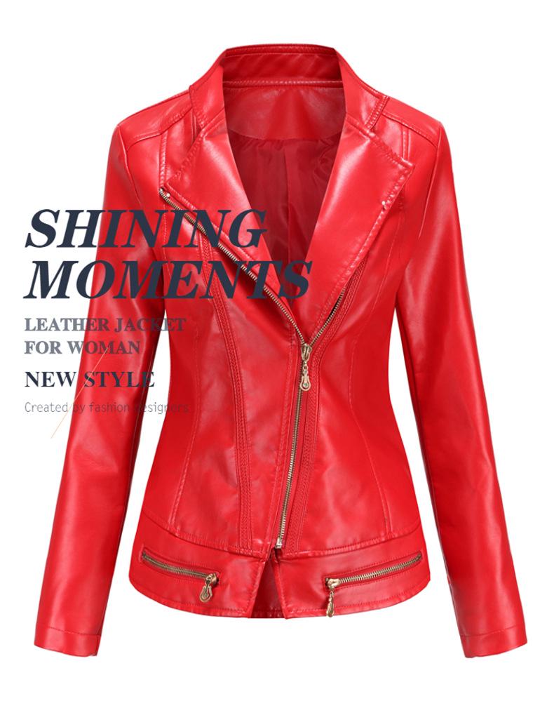 Women's PU Leather Jacket: Spring/Autumn Fashion, Slim Fit, Sizes S-4XL - Casual Style