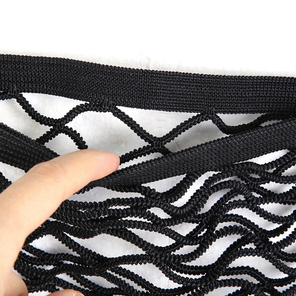 Bil Bagageutrymme Sida Last Bagage Elastiskt Förvaringsnät Meshficka Organizer