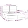 3128467 vidaXL Lit à sommier tapissier avec matelas Bleu 180x200 cm Tissu