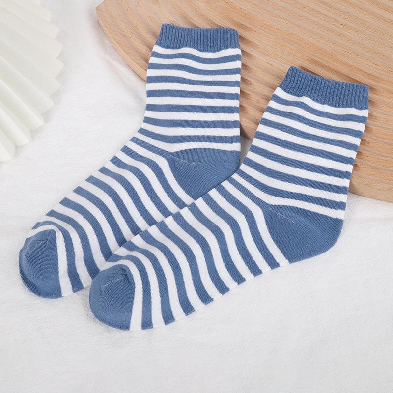 5 perechi de șosete cu tub mediu de toamnă și iarnă, creativ, cu design geometric