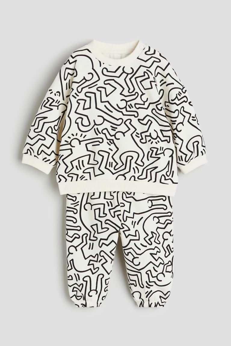 

Комплект из 2 предметов толстовки HM белый Keith Haring