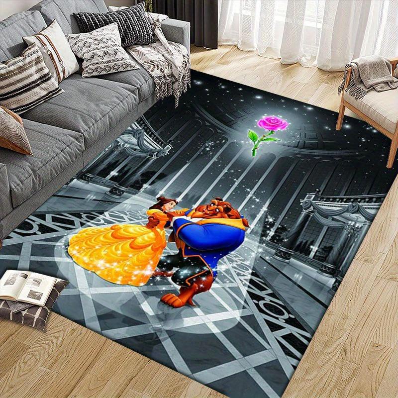1pc beauty and the beast Pattern Carpet Area Rug Non slip Carpet Hand Washable Floor Mat Suitable For Living Room Bedroom Home Decor Room Decor