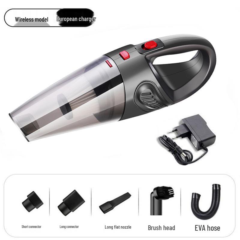 Rechargeable High-Power Wireless Handheld Car Vacuum Cleaner with Strong Suction for Hair