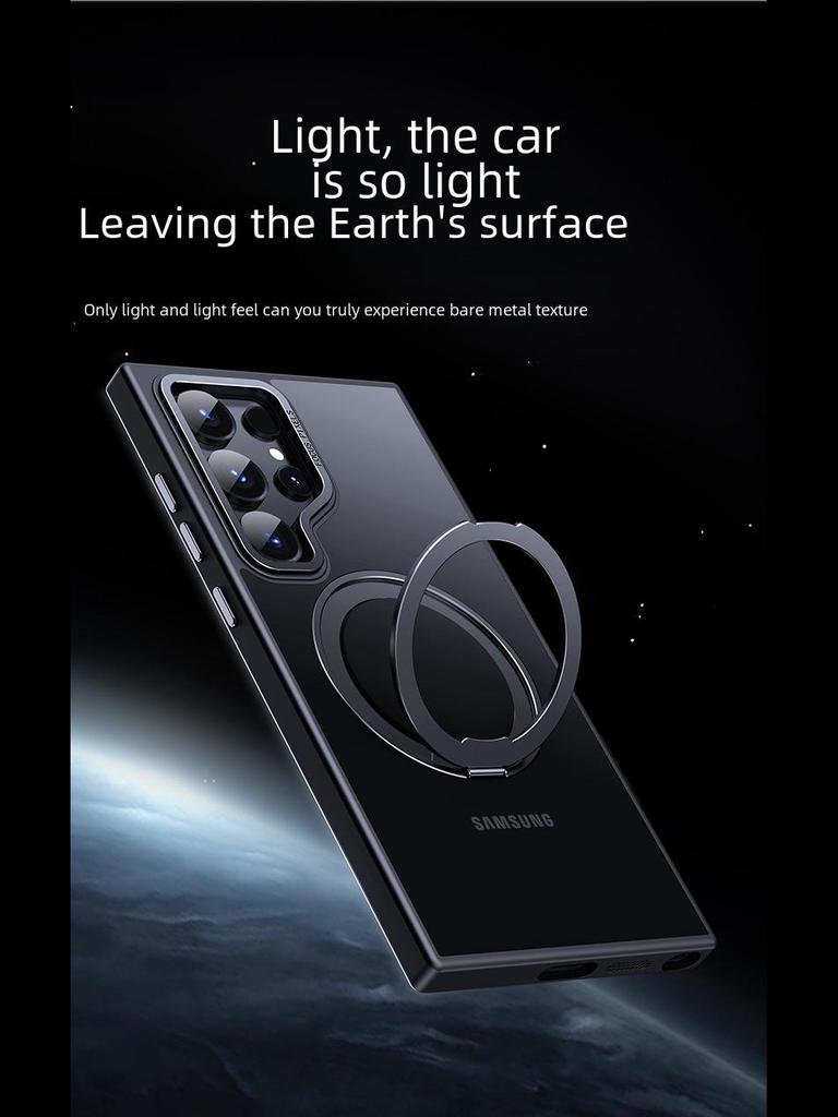 Magnetic Bracket 360° Phone Case with Wireless Charging for Samsung S25 Ultra & S24 Ultra