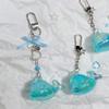 Multicolor Resin Whale Keychain Stylish Beadwork And Decoration Gift For Her