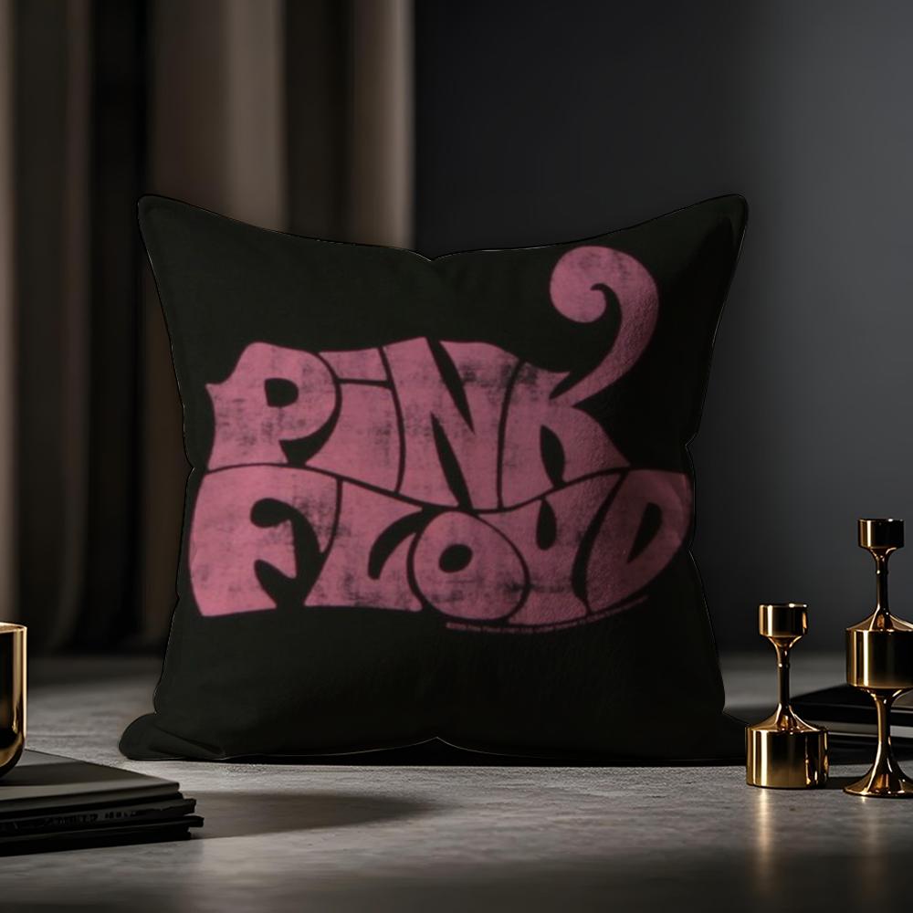 Pink Floyd Cushion Cover Anti-dustmite Pillowcase Invisible Zipper Silky Short Plush Sofa Cushion Cover