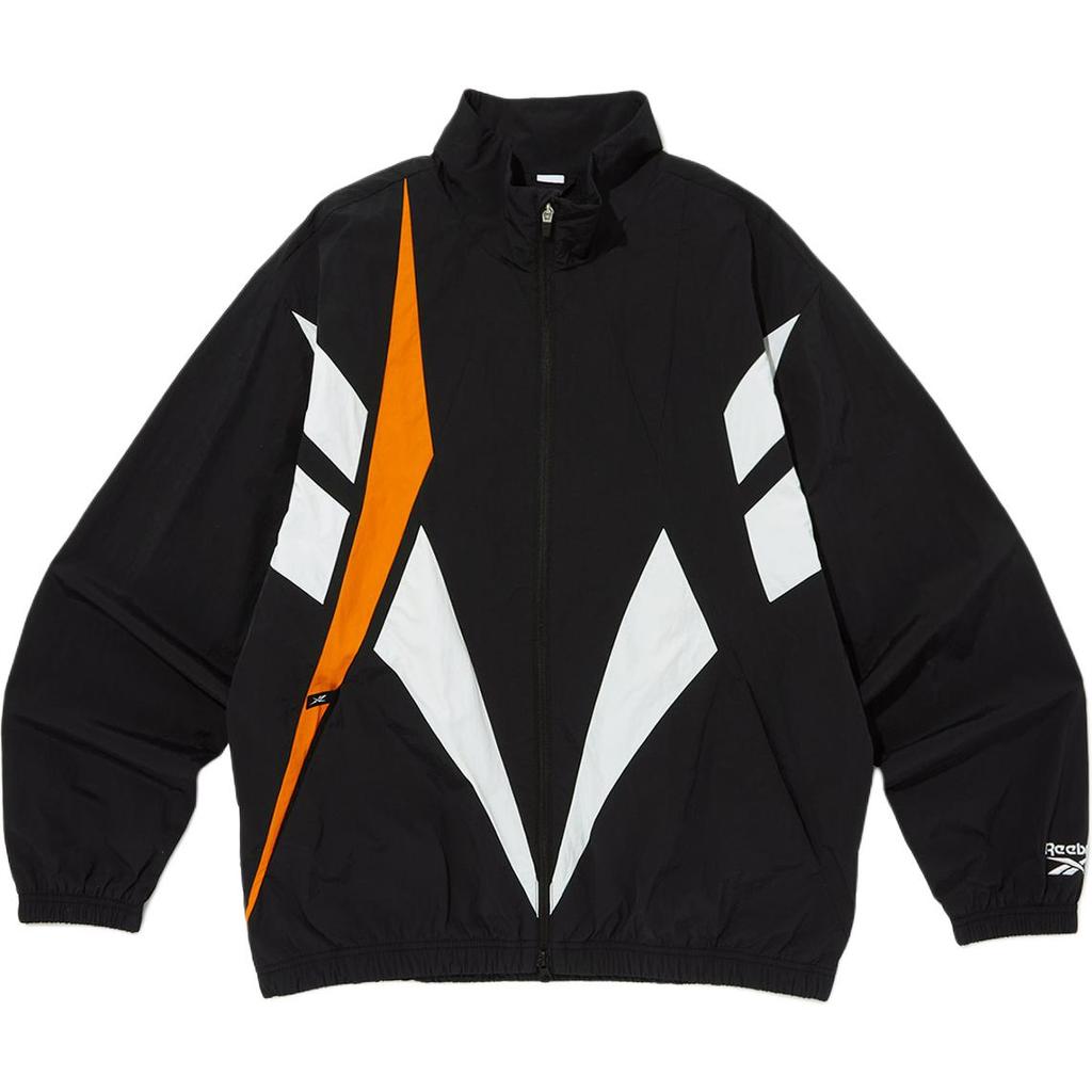Reebok X Vector Collaboration Stand Collar Casual Long Sleeve Windbreaker Unisex Outerwear Black REJU4EJ30BK