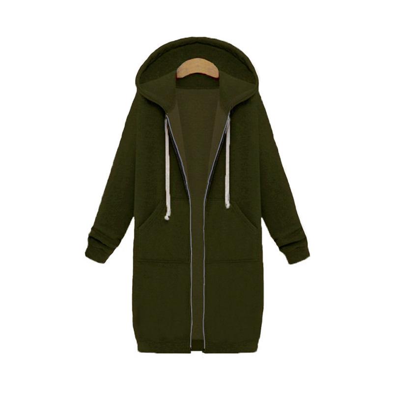 Europe, America, cross-border Amazon autumn and winter super long velvet large size women's sweater loose hooded jacket cardigan