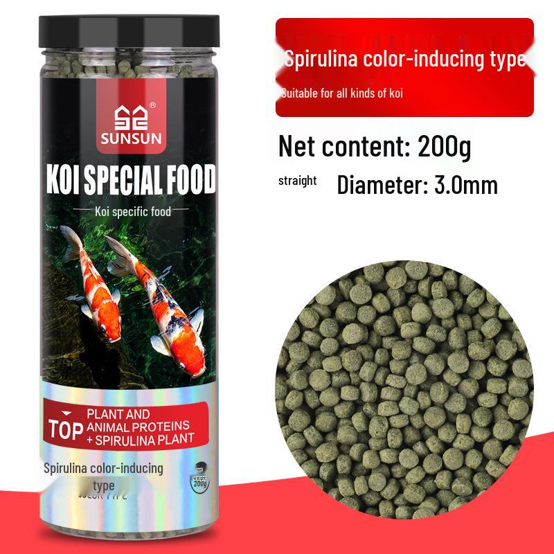 Color Enhancing Fish Food for Koi, Goldfish, and Tropical Ornamental Fish