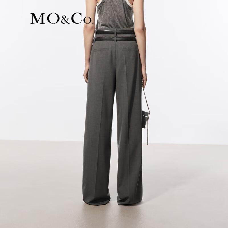 MO&Co. High-Waist Wide-Leg Trousers with Belt