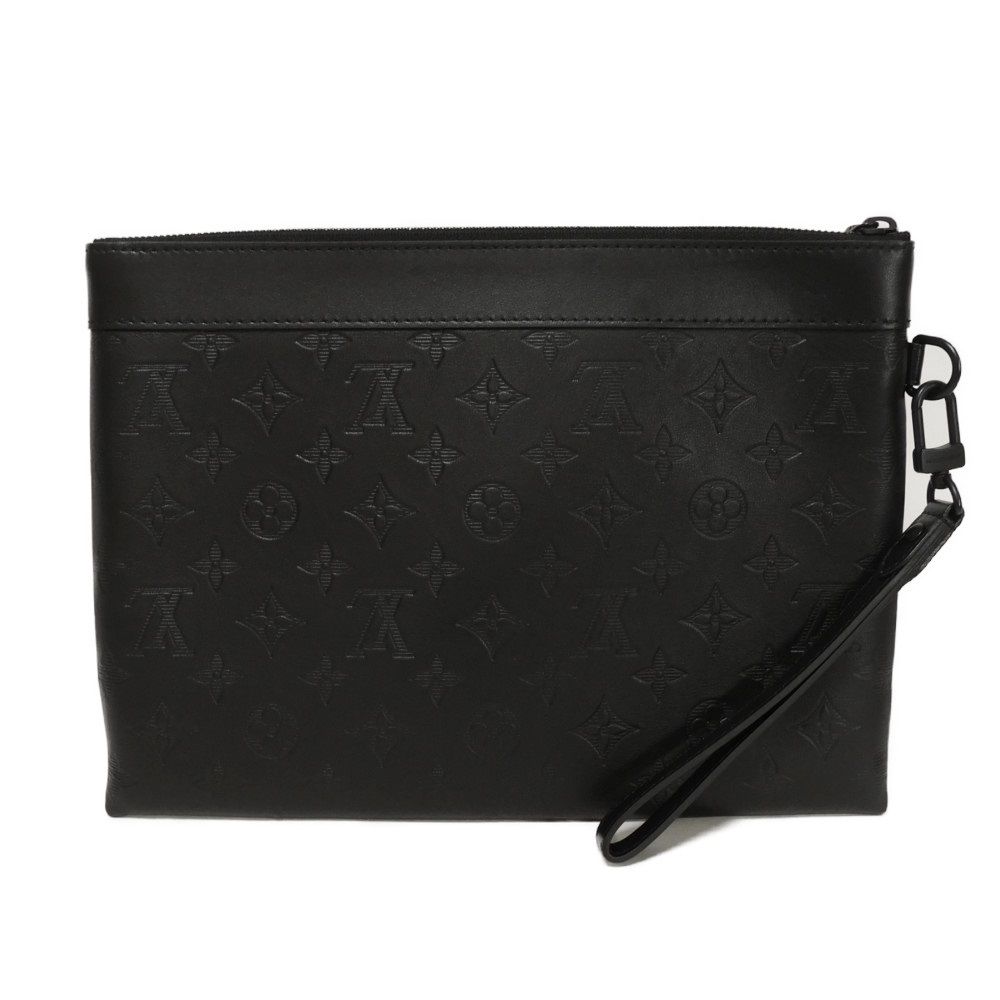Used 12564 Pochette To Go M81570 7931 Current LV Logo Black Strap RFID Monogram Shadow Noir Men's from Japan AUTHENTIC