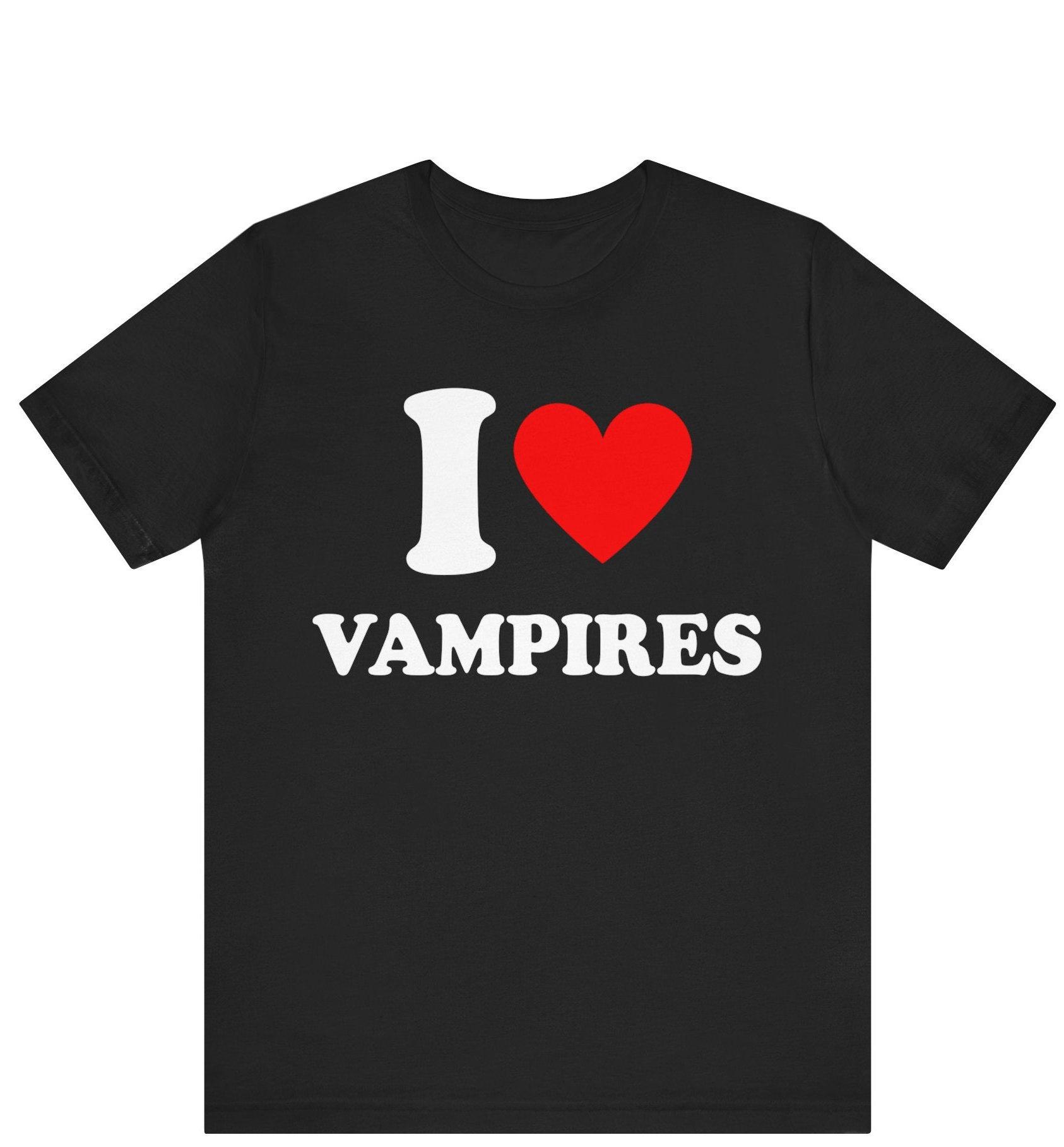 I Love Vampire Shirts I Love Vampire Tshirts Fun Vampire Tshirts Summer New Mens Tshirts Casual and Fashionable Tshirts S