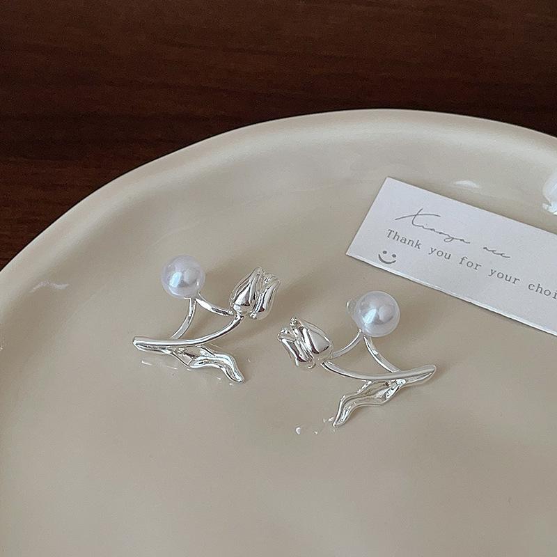 

Серьги-гвоздики Mori Sweet Tulip Pearl, женские, легкие, роскошные, ретро, элегантные, индивидуальные, модные, универсальные, темпераментные серьги