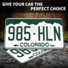 Vintage Colorado Metal License Plate Wall Sign -  Retro Decorative Plaque with English , Easy To Hang for Home, Bar, Garage, or