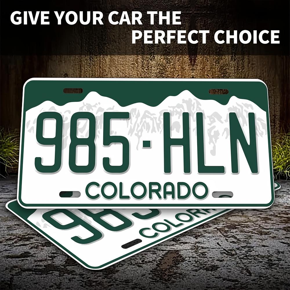 Vintage Colorado Metal License Plate Wall Sign -  Retro Decorative Plaque with English , Easy To Hang for Home, Bar, Garage, or
