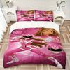 3pcs Pink Ranger Power Suit Bedding Set, Includes One Quilt Cover and Two Pillowcases, Bedroom and Guest Room Decoration. T72301115