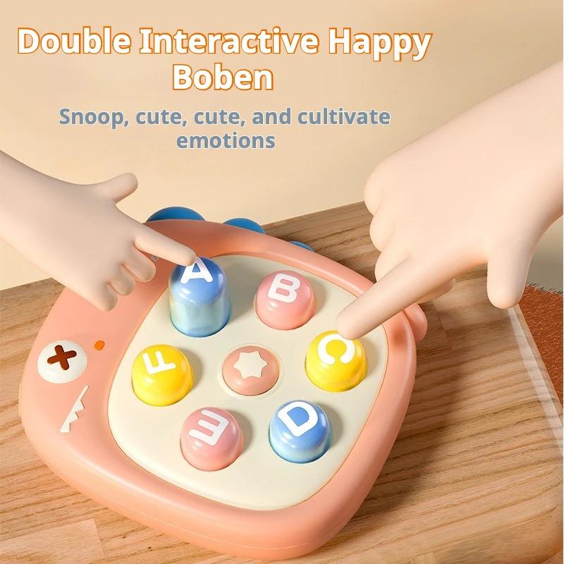 Pop Push Bubble Sensory Toy Whack A Mole Game With Music Led Light Cute Duck Early Learning Toy For Toddlers Kids Birthday
