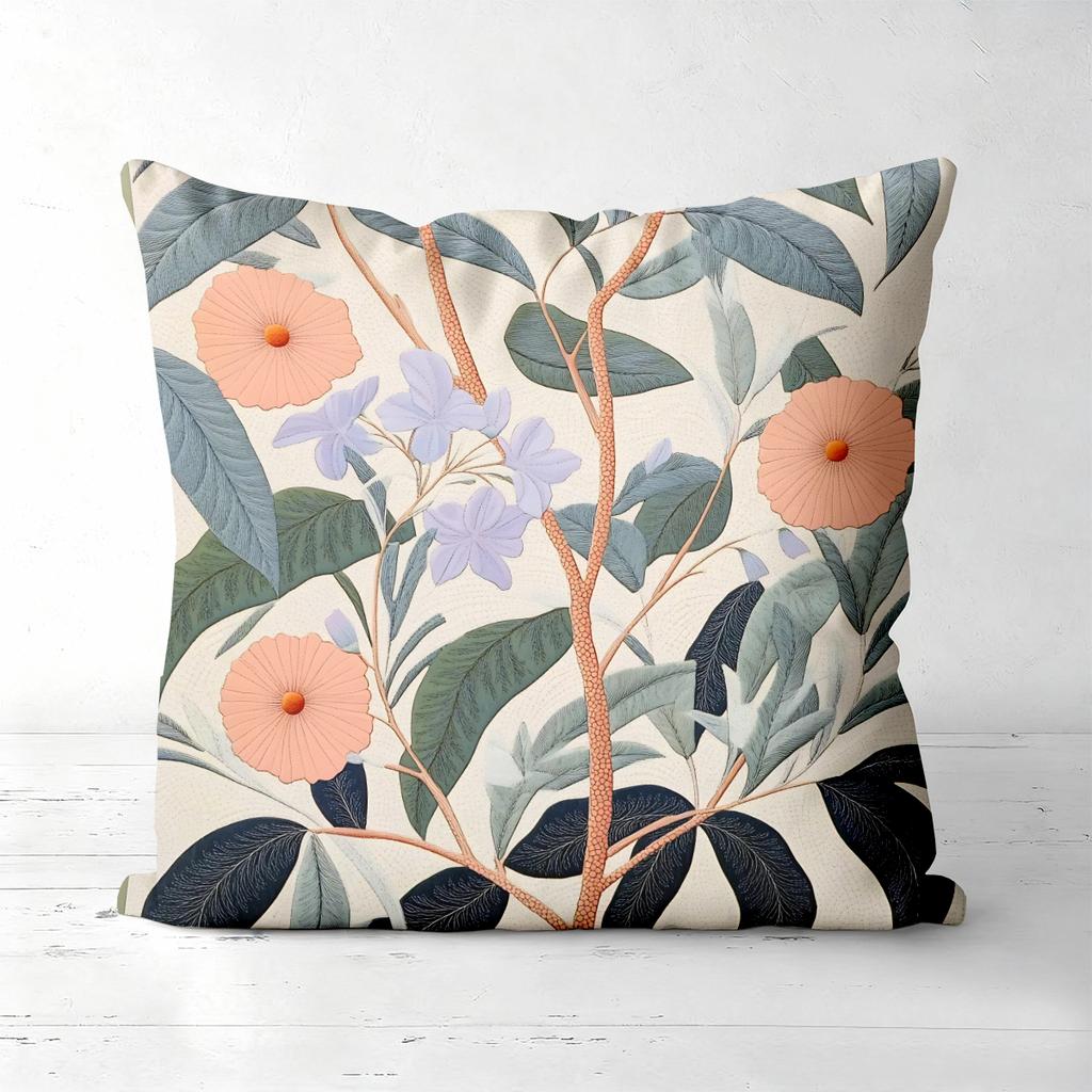 # Boho Floral Print Throw Pillow Covers Pattern Cushion Cover Suitable For Sofa Bedroom Car Pillow Cover