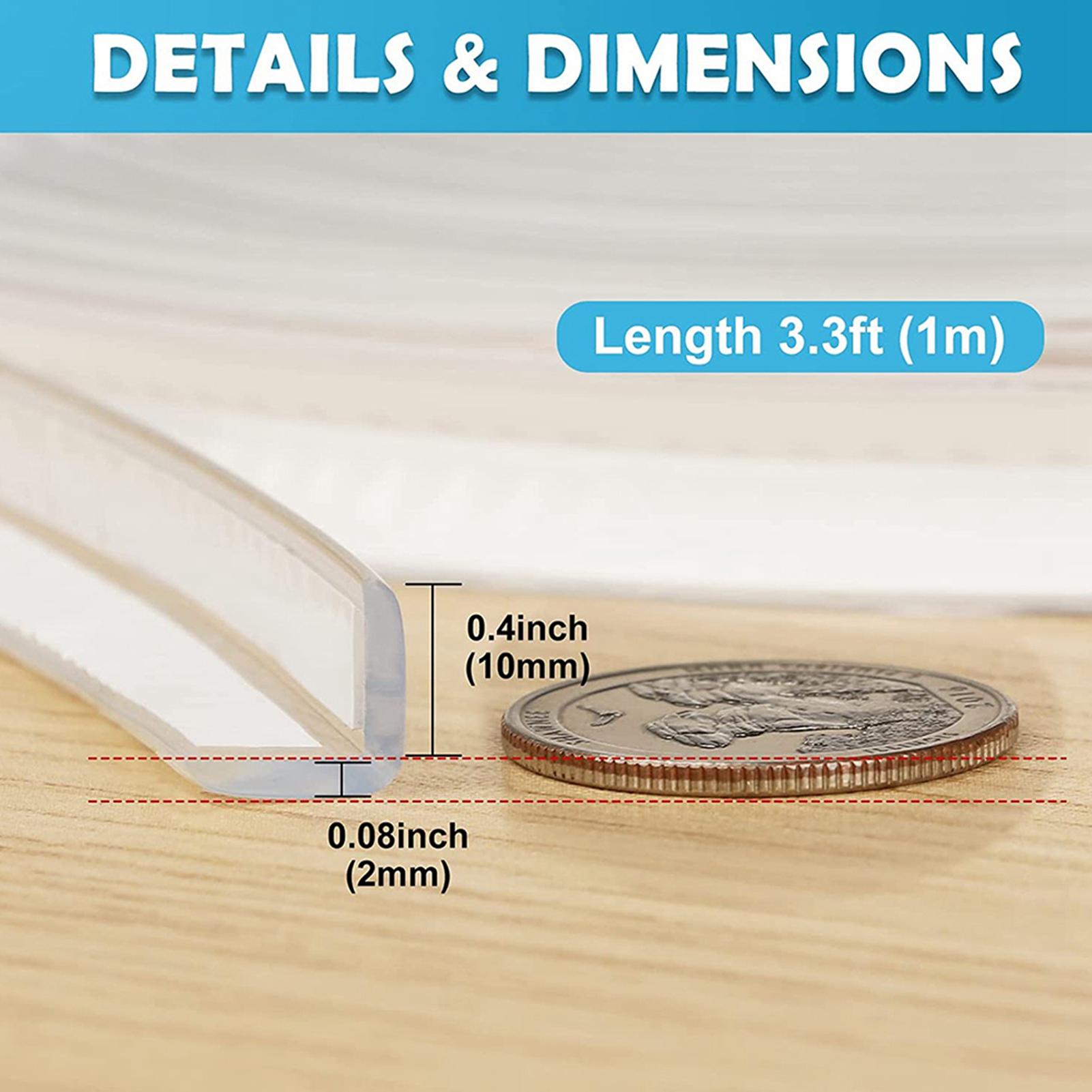 

Прозрачные защитные уголки для стола, защита от детей, защита углов, мягкая силиконовая кромка для мебели, 5 м 1m / 3.3ft