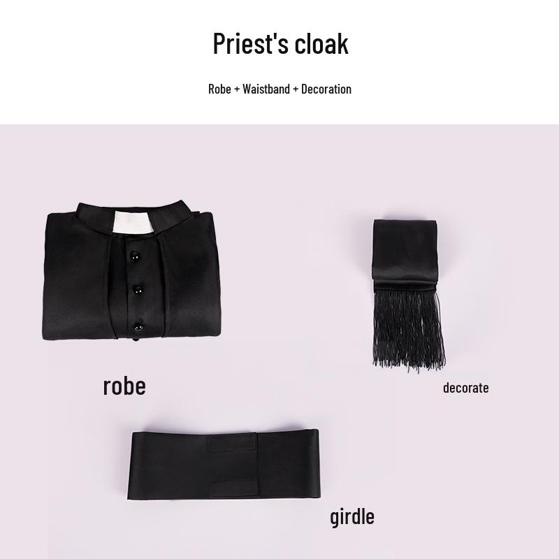 Medieval Monk, Wizard, Priest Costume - Halloween Grim Reaper Cosplay Robe