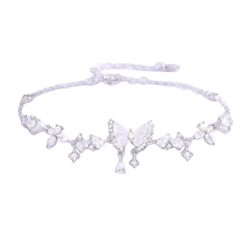 2025 Exquisite Butterfly Sterling Silver Bracelet for Women - Luxurious Qixi Gift