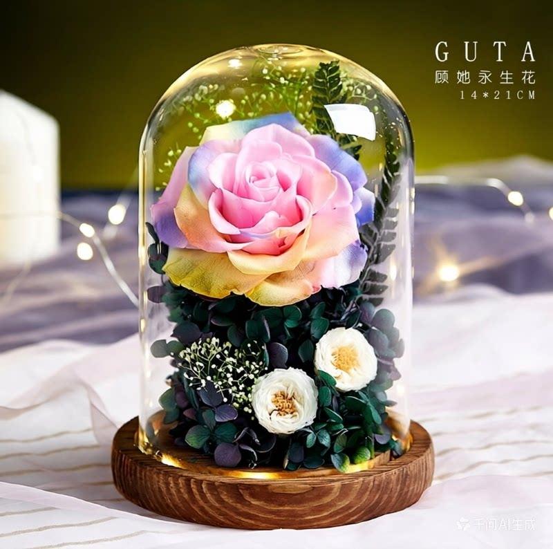 

Preserved Real Rose Flower Gift Box Home Decor Valentine Birthday Present for Girlfriend Wife
