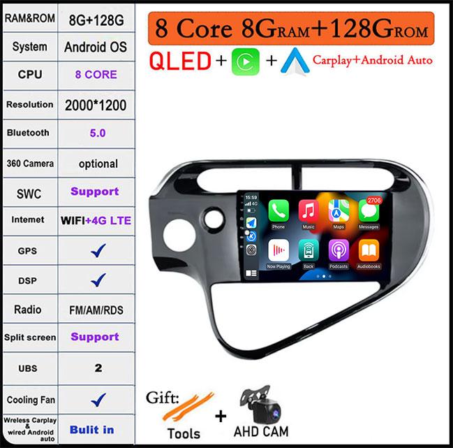 For Toyota AQUA Prius C 2018 - 2020 Android 14 DSP Car Radio Multimedia Video Player Stereo GPS Carplay Auto 4G LTE