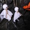 6Pcs White Ghosts Halloween Cloth Ghosts 3 Inch Hanging Ghost Pendant  Yard Tree Decor