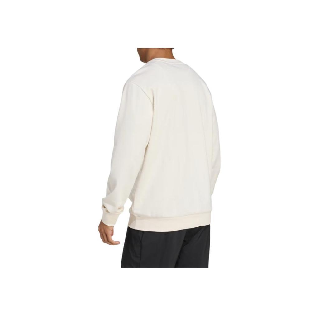 Adidas Letter Round Neck Long Sleeve Sweatshirt Men Sweatshirt Chalk-White KA0994