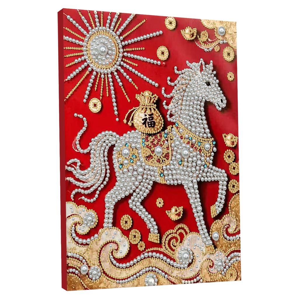 DIY Pearl Gem Paintings Picture Arts Craft With Frame 30x40cm for Adults Beginners Home Wall Decor