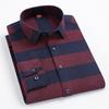 Men's Trendy Plaid Slim Fit Long Sleeve Shirt - Comfortable & Casual.