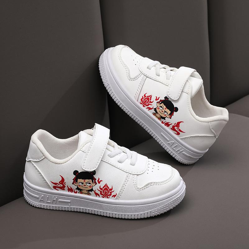 

Детская парусиновая обувь дышащая игры мальчики и девочки 1 июня выступление одинарная обувь мультяшная нескользящая мягкая подошва белая обувь 28 inner length about 17CM