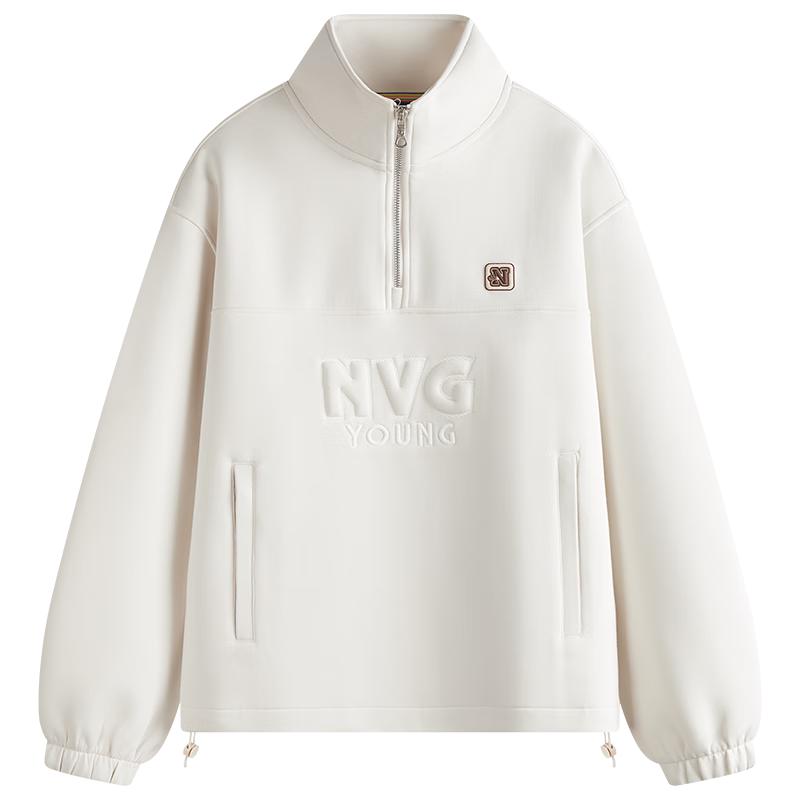 

NVG.YOUNG Men s Cotton Blend Half-Zip Stand Collar Sweatshirt 2XL