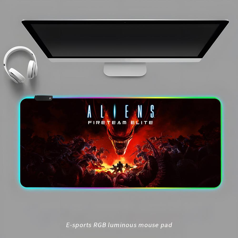 

A-Alien Romulus Mouse Pad RGB Gaming Mouse Pad Desk Mat HD Gamer Large LED Light XXL MousePads RGB600x300x3mm