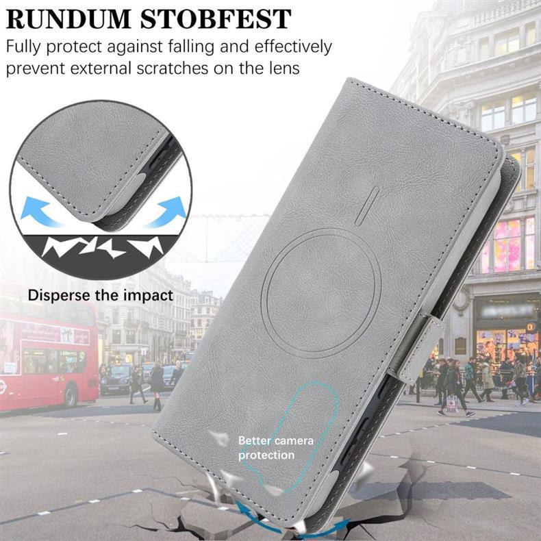 Samsung S25 Wireless Magnetic Leather Case with Card Slots for S24/S23 - High-End Protective Wallet