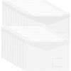 20pcs Plastic Envelopes, Clear Envelopes with Snap Button Closure, Document Folders Letter Size A4 Size File Envelopes with Label Pocket for School