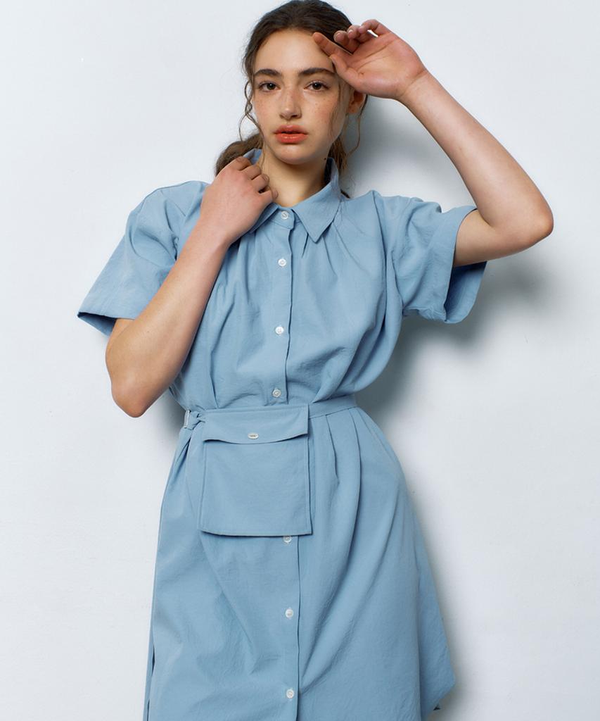 MANAVIS7 Mar Long Shirt Dress [Sora]