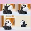Mini Schnauzer Plush Toy Keychain With Short Pile For Bag And Car Decoration