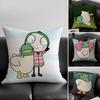 Cartoon SSarah MMet DDuck Cushion Cover Natural Linen Pillowcase Set AllinOne Decor for Sofa Bedroom Chair