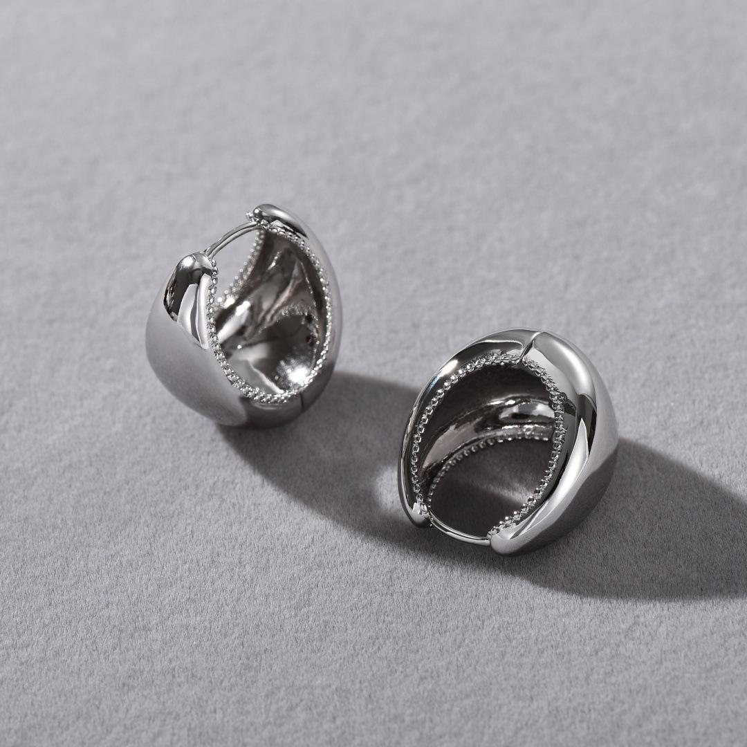 Серьги-кольца в Гонконгском стиле из металла, гладкие, в форме капель воды, серьги-гвоздики, модные, универсальные, ретро, холодного ветра, для женщин